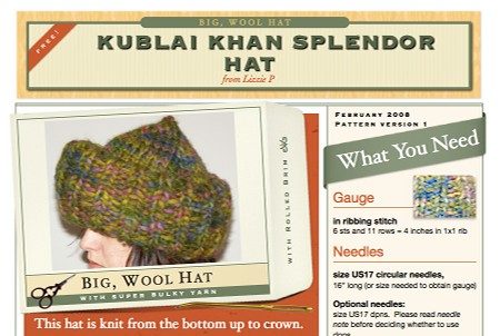 Pattern: Kublai Khan Splendor Hat