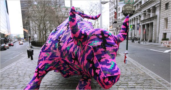 Wall Street Gets Crocheted!